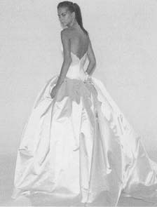Wang's wedding dress designs were an immediate hit with modern brides because of their simple elegance. Reproduced by permission of AP/Wide World Photos.