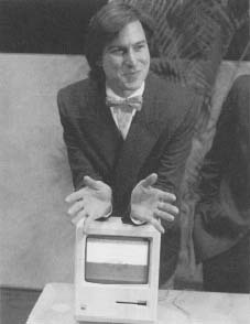 Steve Jobs introduced the first Macintosh computer in January 1984. The personal computer sold for $2,495, approximately the same price as Apple's Titanium Powerbook G4 in 2002. Reproduced by permission of AP/Wide World Photos.