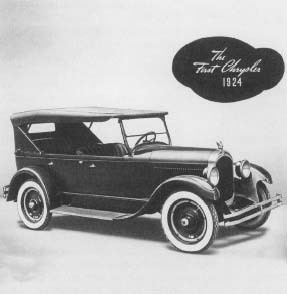 The first Chrysler automobile, released in 1924. Reproduced by permission of Corbis Corporation (Bellevue).